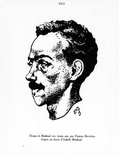 Portrait of Arthur Rimbaud made after a drawing by Isabelle Rimbaud by Paterne Berrichon